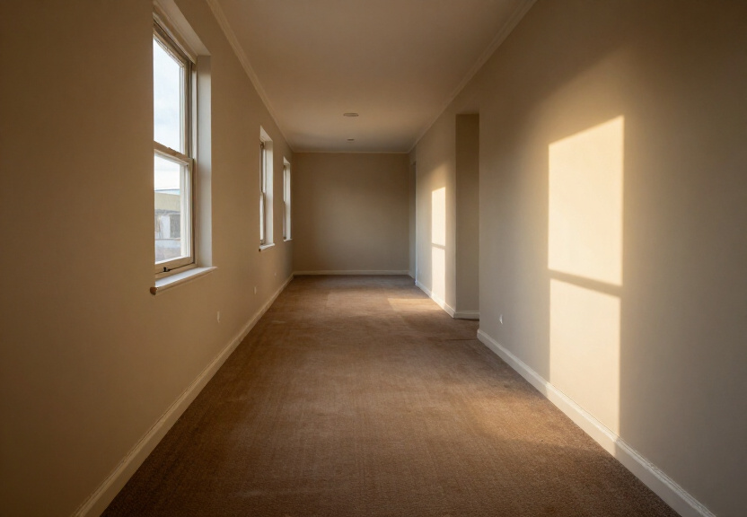 Dry and restored living room in Five Dock home after flood restoration